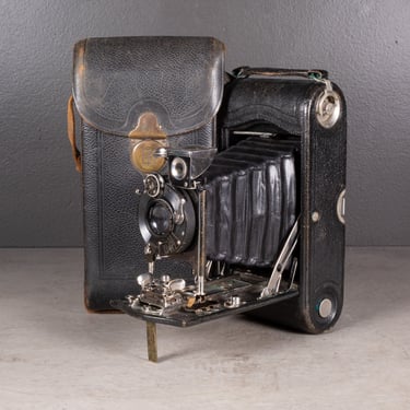 Large Antique Kodak No. 2 Folding Camera with Leather Case c.1903
