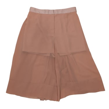 Cedric Charlier -Light Pink Semi-Sheer Bermuda Shorts Sz 8