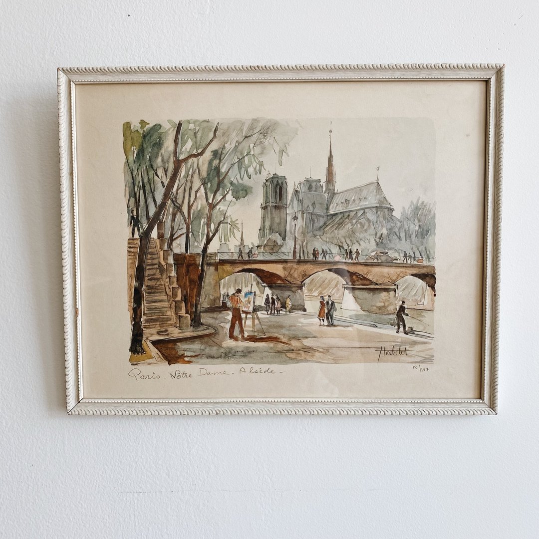 Franz Herbelot on sale Watercolor Painting