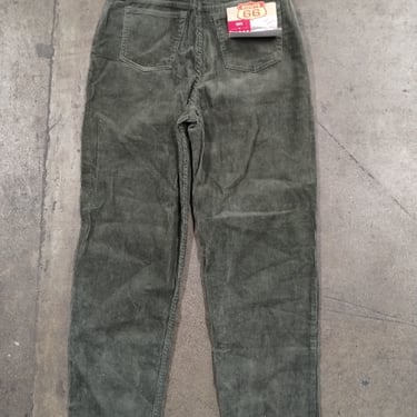 27x28 90s Route 66 Olive Corduroy Pants Loose Fit Cowboy Western Trendy Streetwear Tech Rave Goth Baggy Black 