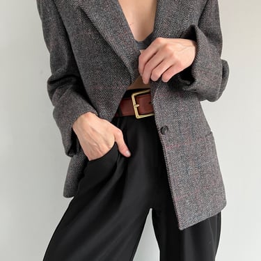 Vintage Pavement Tweed Herringbone Blazer