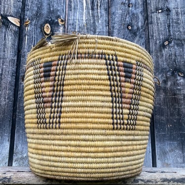 Large African Basket -- Handmade African Basket -- Boho Large Basket --Handmade Boho Basket -- African Decor - African Basket - Large Basket 