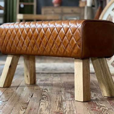 Stylish Leather Bench