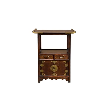 Oriental Hardware Altar Top Small Open Shelf Display Side Table Cabinet ws3601E 