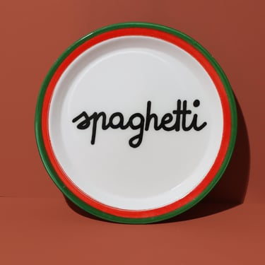 Vintage Baldelli Italia Spaghetti Plates, Italian Ceramic Plates 