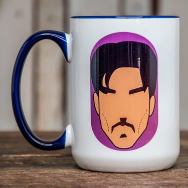 The Icon Series Mugs | LARGE diner mug | Hand printed original artwork Coffee Cup | Prince 