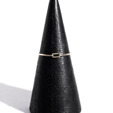 Jennie Kwon Designs Baguette Emerald Moondrop Ring