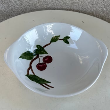 Vintage ceramic salad bowl cherry theme by Orchard Ware hand painted 