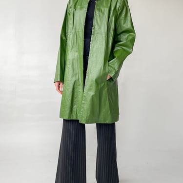 Avocado Embossed Leather Jacket (M-L)