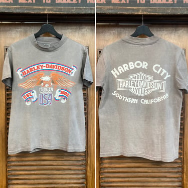 Vintage 1980’s Original Harley Davidson So Cal Motorcycle MC Dealership Two-Sided T-Shirt, 80’s Tee Shirt, Vintage Clothing 