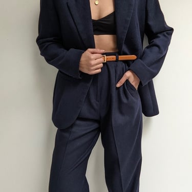 Vintage Midnight Wool Pantsuit