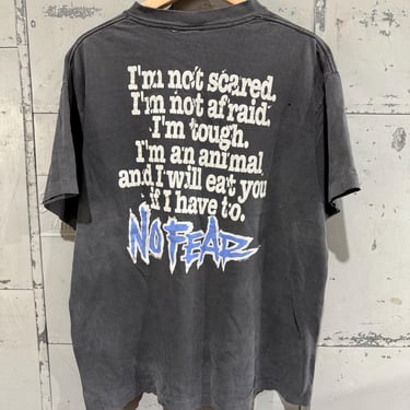 Vintage No Fear Graphic Tshirt  Faded and Distressed Tee 