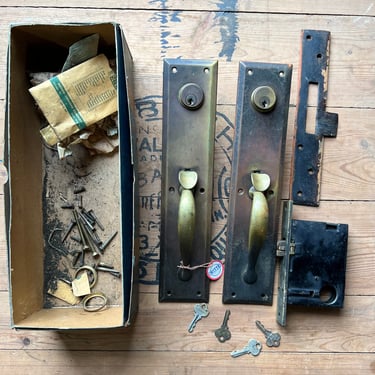 Vintage Corbin Brass Store Front Door Hardware 
