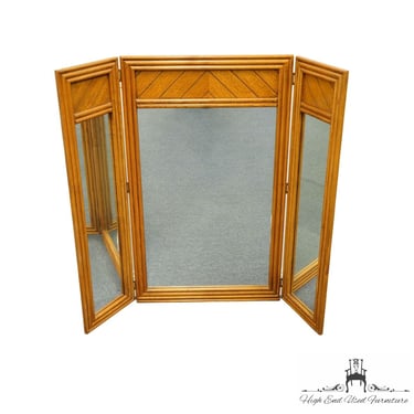 BROYHILL / LENOIR HOUSE Pecan Contemporary Modern 53" Tri-Fold Dresser Mirror 