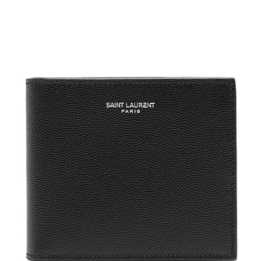 Saint Laurent Paris Men Paris East/West Bi-Fold Wallet In Grain De Poudre Leather