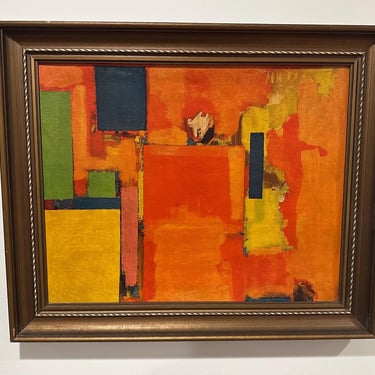 Vintage Hans Hofmann, The Golden Wall Screenprint on Canvas - Free Shipping 