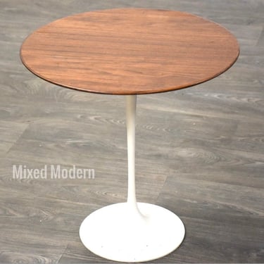 Walnut Tulip End Table by Knoll 
