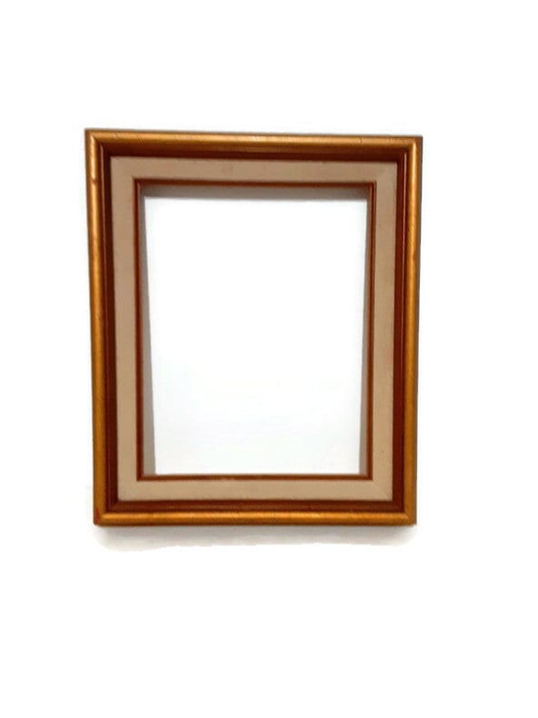 Gold Bronze Gilt Picture Frame Linen Liner - Hand Made In Made In Mexico