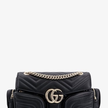 Gucci Woman Gg Marmont Woman Black Shoulder Bags