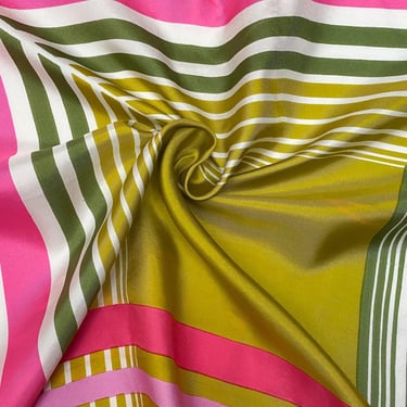 1980s Christian Dior Geometric Silk Scarf 