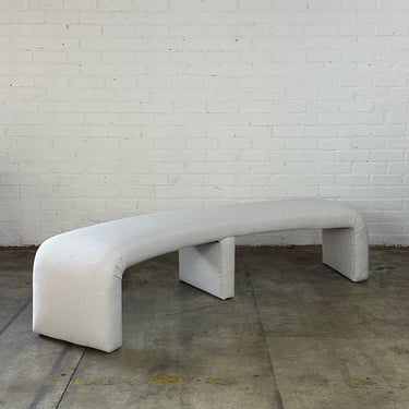 Handcrafted Curved Waterfall Bench 