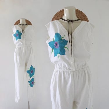 blanco cotton jumpsuit - s/m 