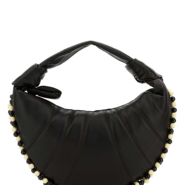 Lemaire Women Chocolate Nappa Leather Mini Fortune Handbag