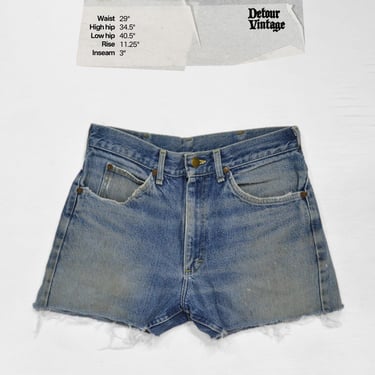 Vintage Lee Riders Jean Shorts 29” Waist | 100% Cotton Denim | 1970s 1980s Made in USA | Tag W32 