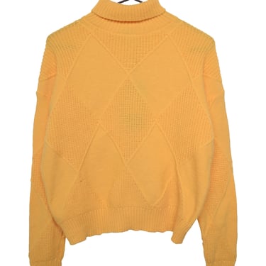 Soft Geometric Turtleneck Sweater