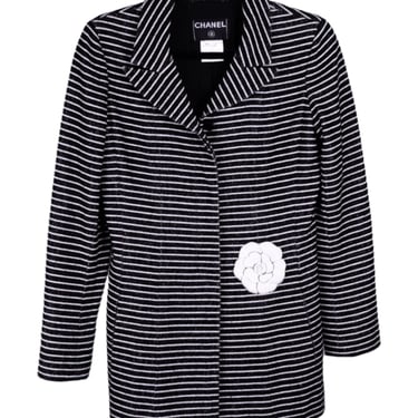 2001 Runway Striped Camellia Jacket | Stripped