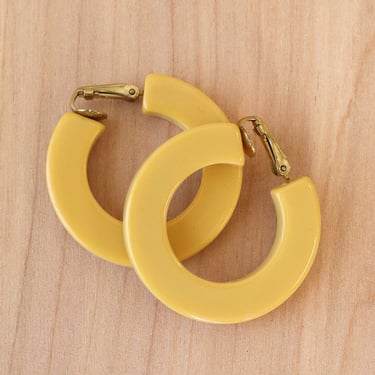 Maize Chunky Clip-on Hoops