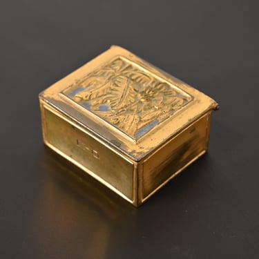 Tiffany Studios New York Bookmark Bronze Doré Stamp Box