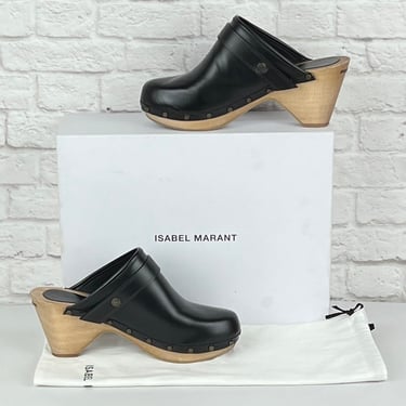 Isabel Marant Black Thalie Clogs, Black