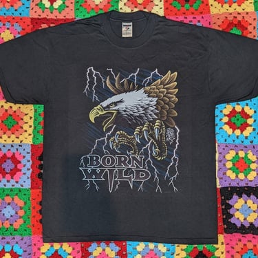 Vintage Eagle Lightning Born Wild Tshirt Large Deadstock Condition! 