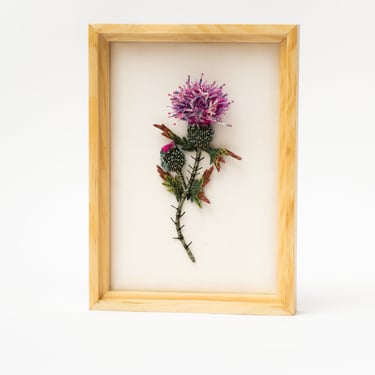 Thistle Framed Beaded Art