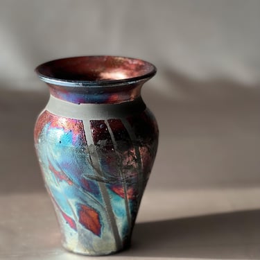 Raku fired ceramic vase (4 options) 