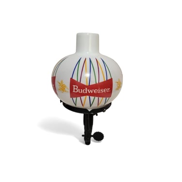 Vintage Budweiser Bowtie Globe Wall Sconce Light, Mid Century, 1950s 1960s Lamp, Anheuser Busch Lighting Metal & Glass, Vintage Bar Decor 