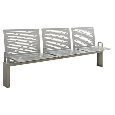 New York City Post Modern Iron Three Seat Park Bench