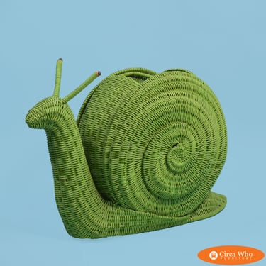 Woven Rattan Green Snail
