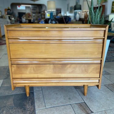 Mid Century Maple Three Drawer Chest by Crawford Furniture