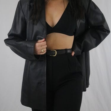 Vintage Black Leather Jacket 