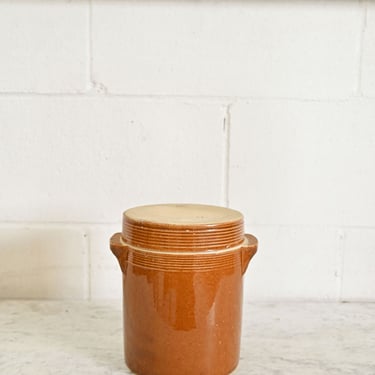 extra large vintage French lidded stoneware pot i
