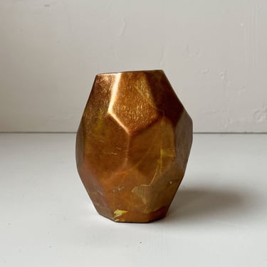 Gilded Battuto Bud Vase - Copper