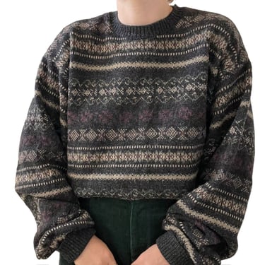 Vintage Mens J Crew Alpaca Preppy Fair Isle Christmas Sweater Made in Peru Sz XL 