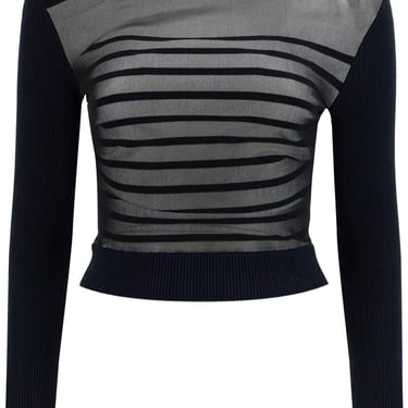 Jean Paul Gaultier "Striped Mesh Sailor Shirt Women