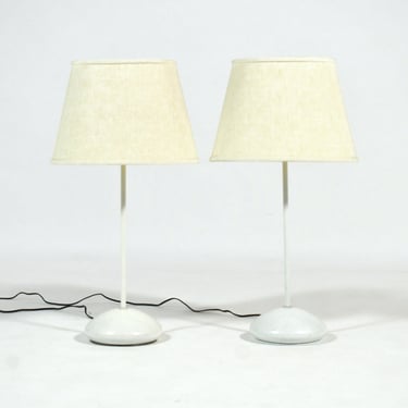 Robert Sonneman Pair of White Table Lamps