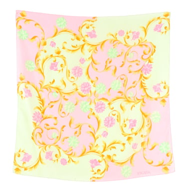 Escada Pastel Floral Silk Scarf