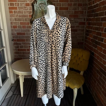 1960s Leopard Lounge Dress