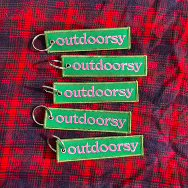 Outdoorsy Embroidered Patch Keychain