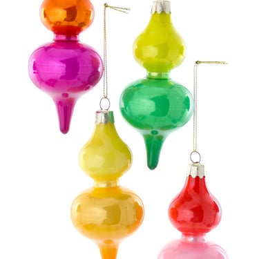 Color Block Spindle Ornaments